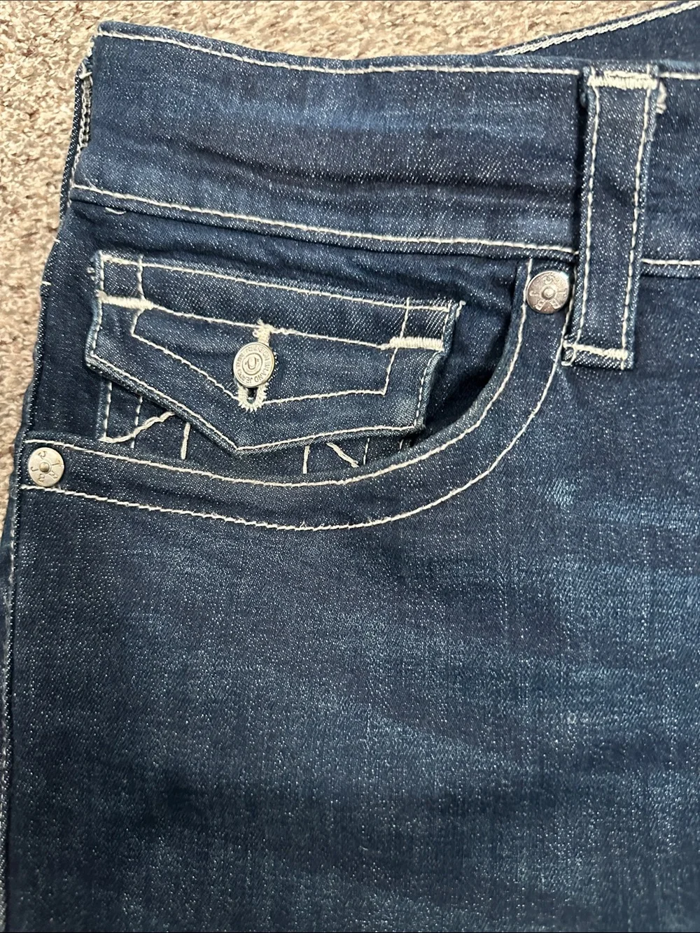 True religion Rocco relaxed skiny Men's Dark Blue Slim Fit Jeans 38